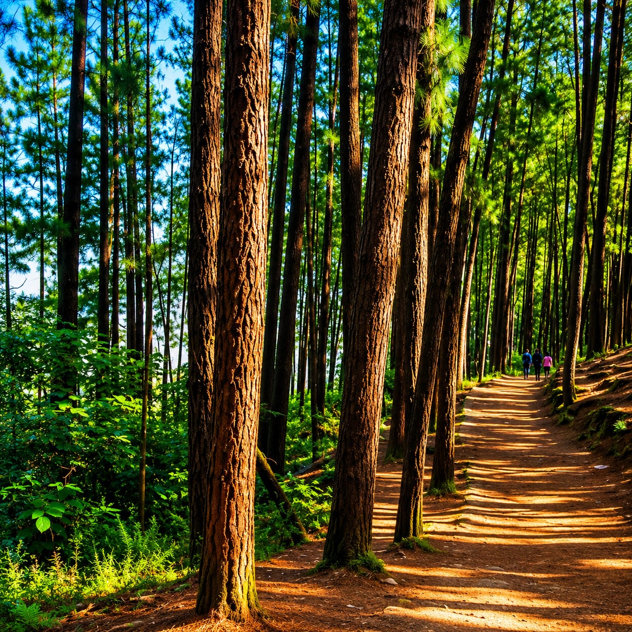 Pine forest path in Kerala